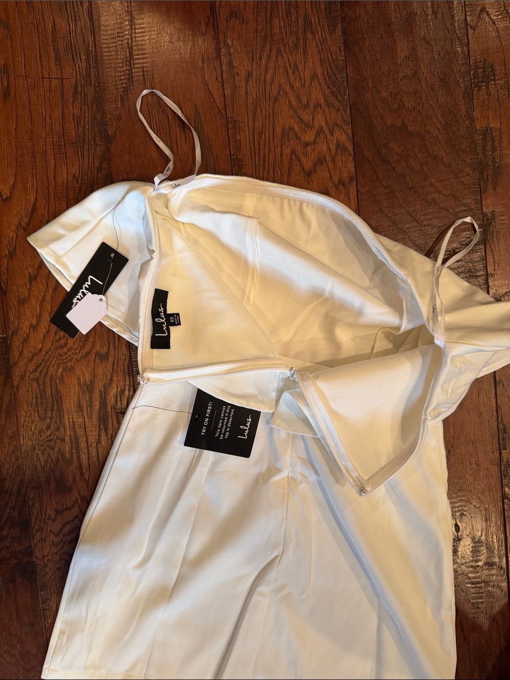 NWT Lulu's Strapless Ruffle Mini Dress - Picture 4 of 6